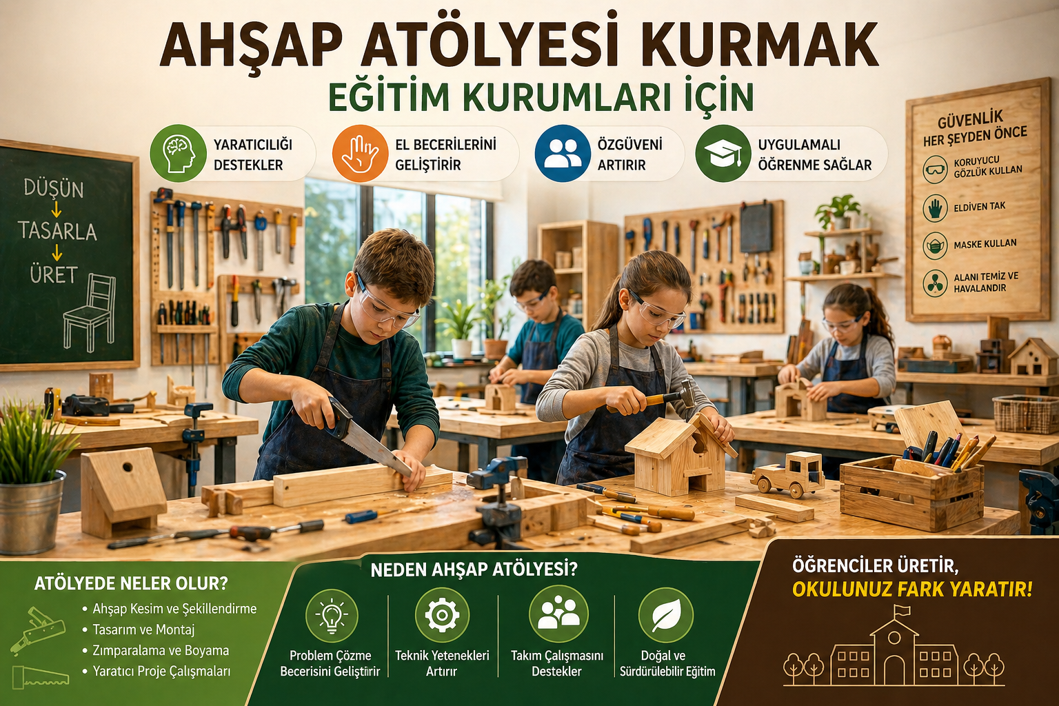 Ahşap Atölyesi Kurmak (Eğitim Kurumları İçin)