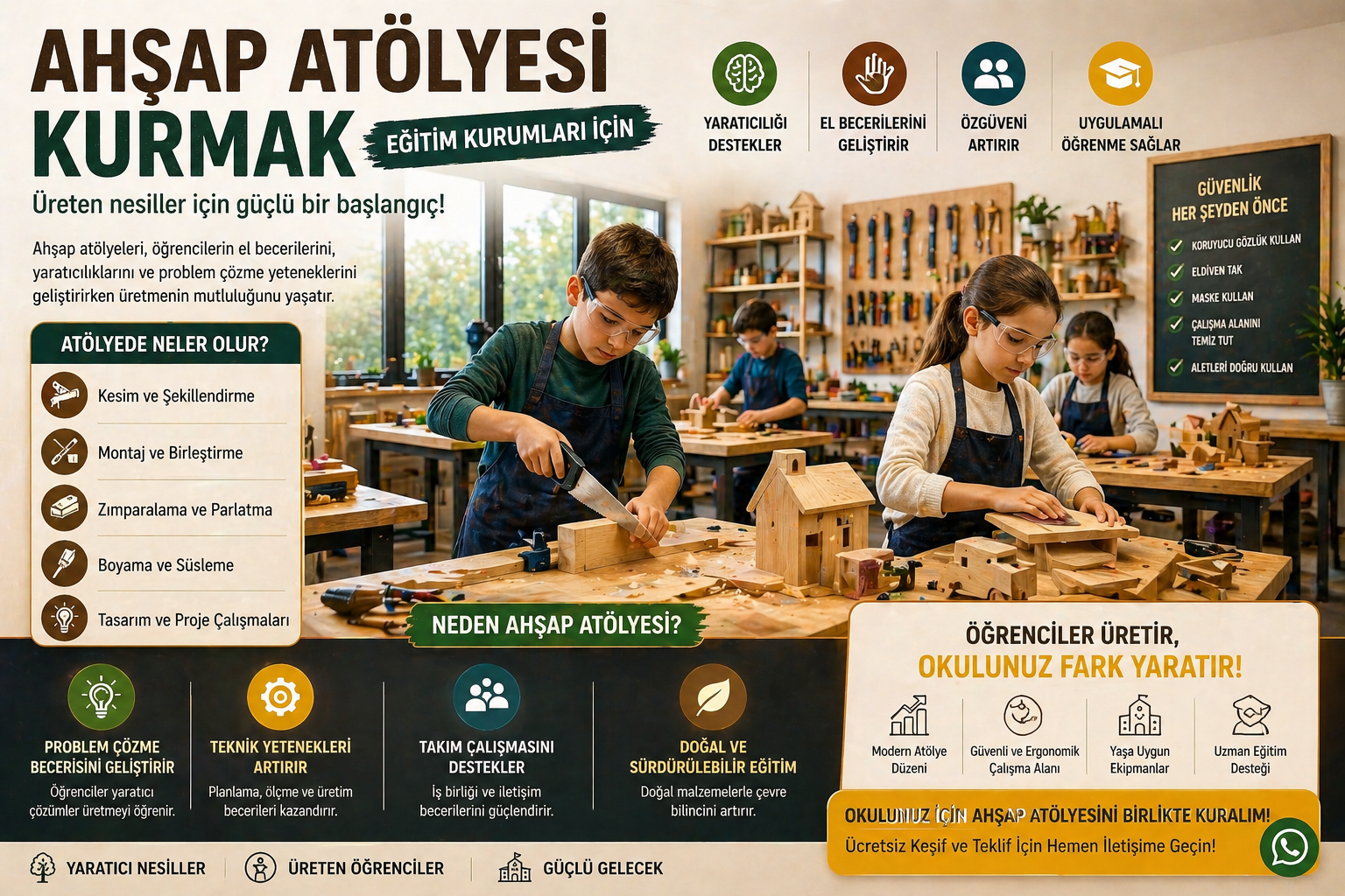 Ahşap Atölyesi Kurmak (Eğitim Kurumları İçin)