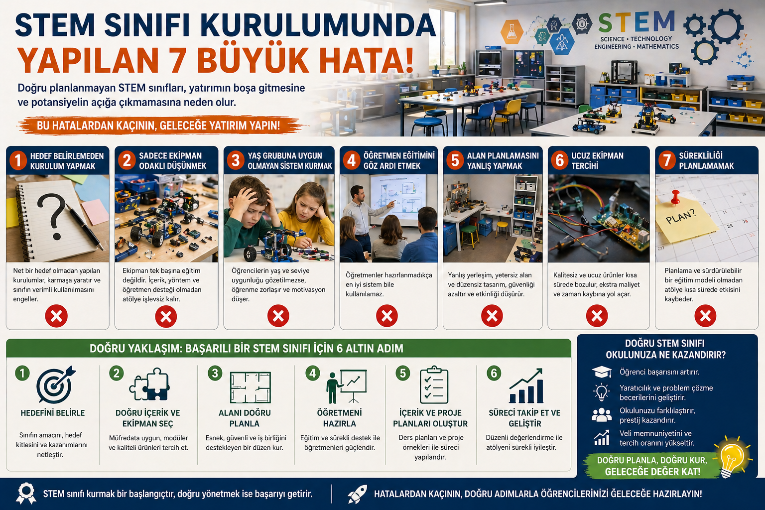 STEM Sınıfı Kurulumunda Yapılan 7 Büyük Hata 