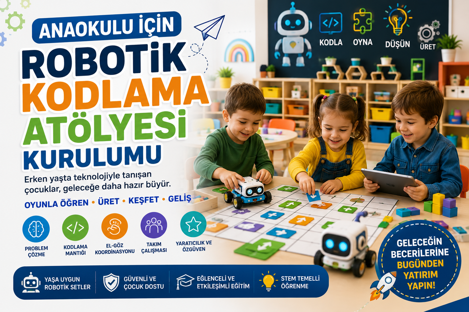 Anaokulu İçin Robotik Kodlama Atölyesi Kurulumu Anaokulu İçin Robotik Kodlama Atölyesi Kurulumu